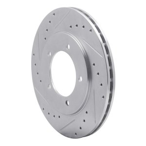 Chevrolet Tracker Brake Rotor (1) - Front Left - R1 Concepts - Drilled & Slotted - Silver - `99-`08